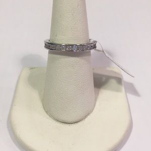 Sterling Silver Cubic Zirconia Eternity Band